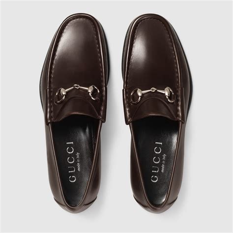 gucci men's slip on loafers|gucci horsebit detailed leather loafers.